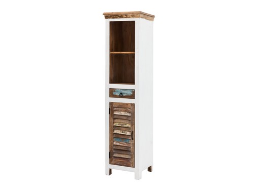 Hochschrank perth weiß holz - hochschrank,