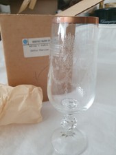 Bohemia  Biertulpe  Kristallglas 6 Stück Gold Rand 280 ml