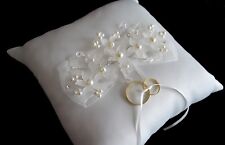 Ringkissen ivory für Eheringe Etui zum Brautkleid Kopfschmuck Stola Schleier neu