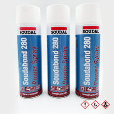 3x 500ml Soudal Sprühkleber