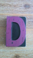 Deko Buchstabe Letter "D" * Dekoaufsteller* schwarz - lila* 10cm x 6,5cm x 2cm