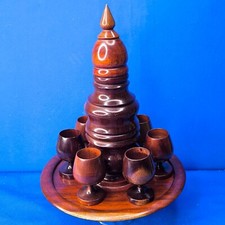 HOLZKARAFFE mit GLASEINSATZ *