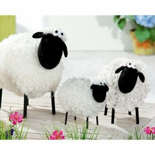 Dekofigur Indoor - Gilde Metall-Schafe Wolli Set 3-tlg. - Metallkörper Wolle  ..