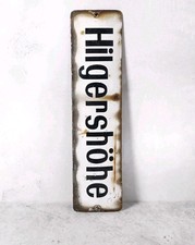 Original Altes Blech Straßenschild aus Wuppertal Emaille Antik 60x13 Shabby