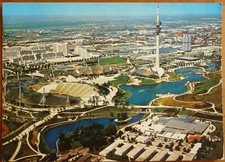 AK München Olympia 1972 Olympia-Gelände mit Olympiaturm -dorf Olympische Spiele