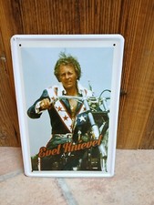 Blechschild EVEL KNIEVEL Motorrad Stuntman Retro USA 20x30 cm