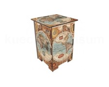 Photohocker alte Weltkarte