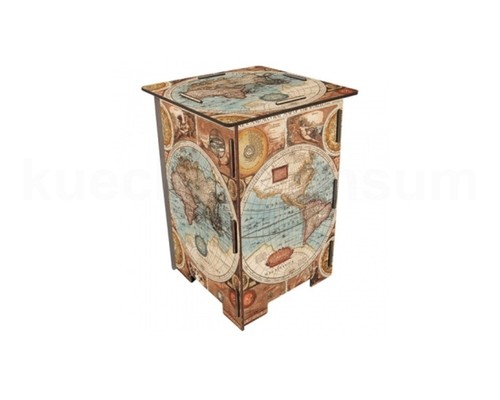 Photohocker alte weltkarte - photohocker,