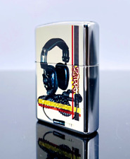 Zippo Feuerzeug Retro Kopfhörer Musi Zippo Print von 2004