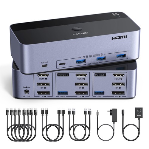 Hdmi displayport kvm switch - switch, 2