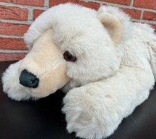 Althans Eisbär Bär liegend Weiß Plüschtier Stofftier 70cm NEU!