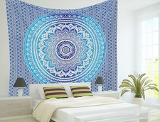Ombre Boho Hippie Blau