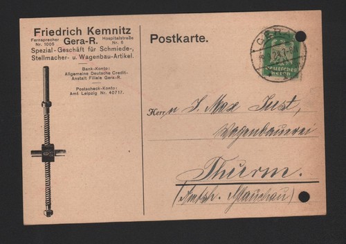 Gera postkarte 1947 - postkarte,