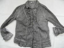 ELISA CAVALETTI  tolle Crash Bluse grau Gr. XXL TOP 819