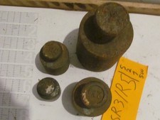 verkaufe 4 rostige Gewichte f Küchenwaage Dezimal Waage 1x5kg+1x2kg+1x1kg+1x500g