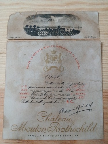Etikett chateau mouton - etikett,