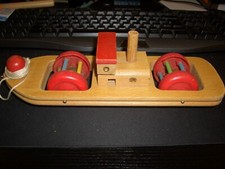 Holz Boot zum Hinterherziehen