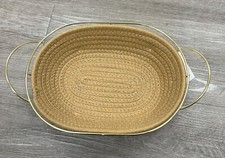 Brotkorb mit metall Gold