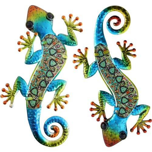 Metall geckos wanddeko garten - metall,