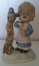 Sammler-Dekofigur Mädchen mit Vogel Dekoration  Höhe: ca. 12 cm Länge: ca. 8 cm 