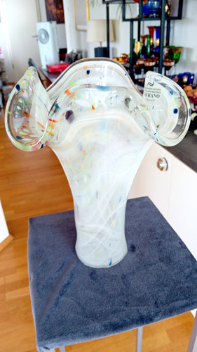 Große schwere glas vase - große,