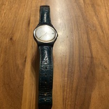 Swiss Uhr Swatch grün Lederband