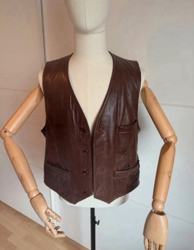 Lederweste echtes leder - gr., m