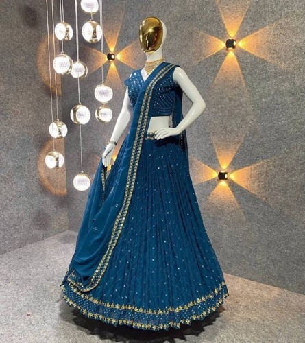 Lehenga choli blau bollywood - lehenga,