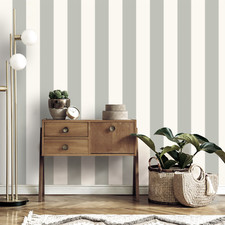 Grau Weiß Streifen Tapete