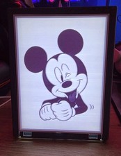 Mickey Mouse Lithophane Bilderrahmen grau Led platte mit UBS kabel