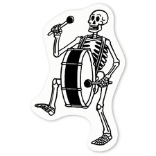 Aufkleber Sticker "Skelett mit
