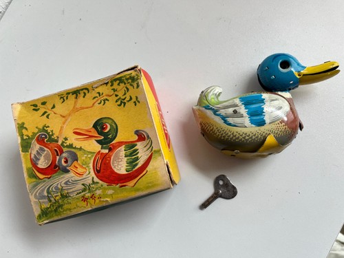 Blechspielzeug lustige ente - blechspielzeug,