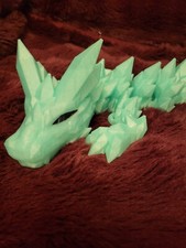 riesiger Gelenkdrache durchscheinend Glitzer grün 3D gedruckt Zappelspielzeug Flexi