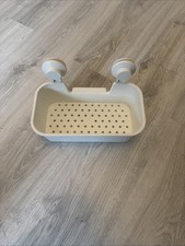 IKEA Tisken Korb mit Saugnapf Bad Dusche weiß weiss