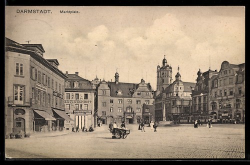 Darmstadt marktplatz mit - darmstadt,,