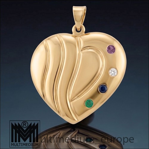 Großer vintage 333 gold - großer, herz