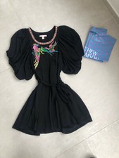 matthew williamson  h & m  schwarzes Kleid Tunika  Größe 36 Seide