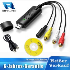USB 2.0 Audio Video Grabber Konverter-VHS Digitalisieren für Windows10/8/7/ Mac