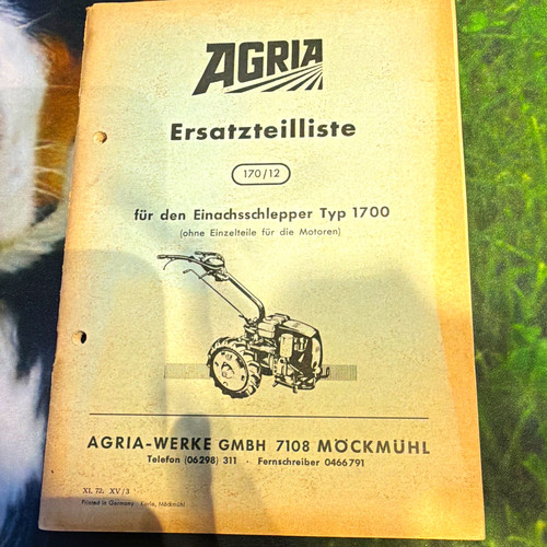 Agria ersatzteilliste 170 - agria, 170/12