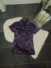 Satinbluse lila 34 36  Polokragen bluse chillytime Glänzend TopZustand