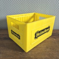 Vintage Heineken Musik CD Würfel Aufbewahrung Regal BOX Kiste RAR Gelb