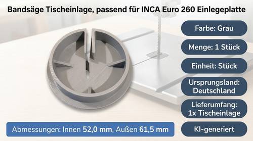 Bandsäge tischeinlage - bandsäge,