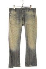 DIESEL Größe: 30 D-MOORIX Striped Design Boot Cut Denim Hose Indigo