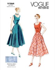 Schnittmuster Vogue 1864 Vintagekleid 50er Jahre