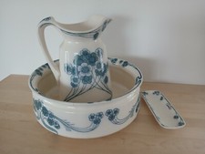 Villeroy & Boch Waschschüssel mit Krug und Seifenschale antik 