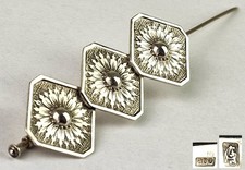 Antike Brosche, 800er Silber, signiert, um 1900 ZZ135