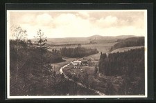 Kreischa, Panoramablick auf die Teufelsmühle, Ansichtskarte 1927 