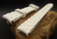 Original Chopard Happy Sport Kautschuk Armband weiß für Dornschließe 15mm