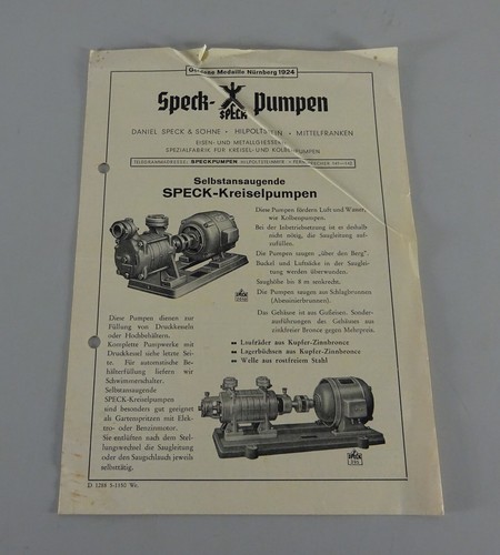 Prospekt broschüre speck - /,