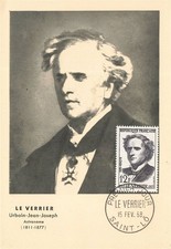 844965) Frankreich Maximumkarte Nr.1183 Astronom Joseph Le Verrier Raumfahrt !!